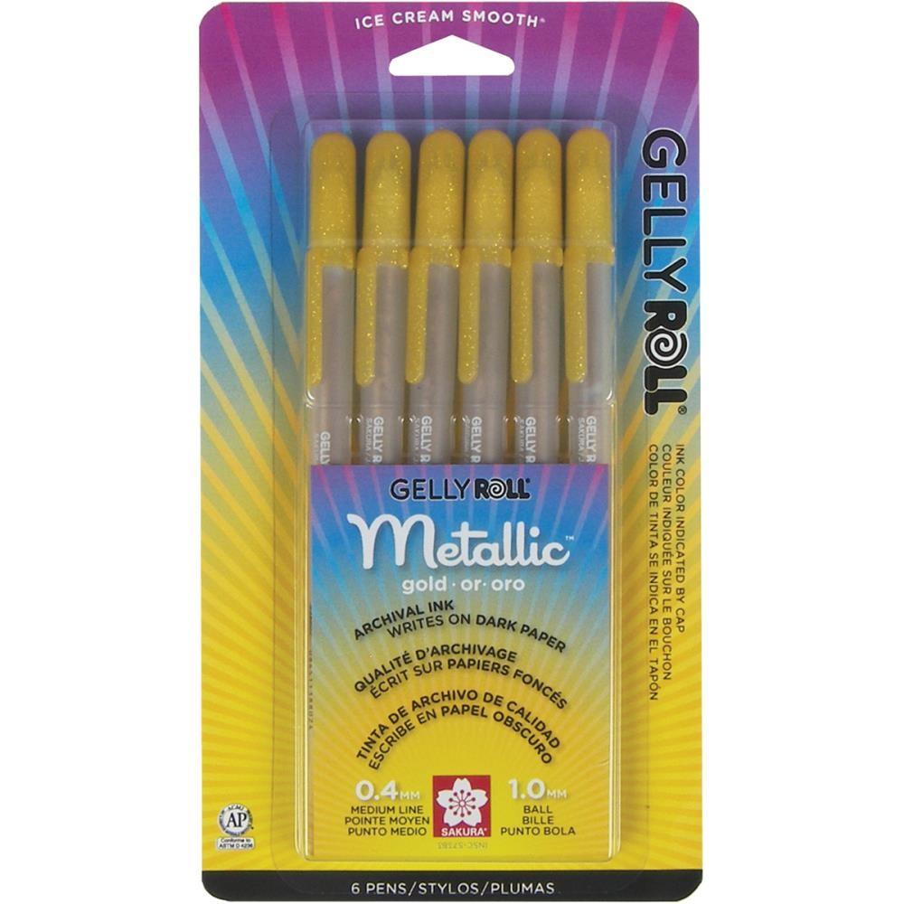 Gelly Roll Pens - Gold - Set of 6 - Lavinia World