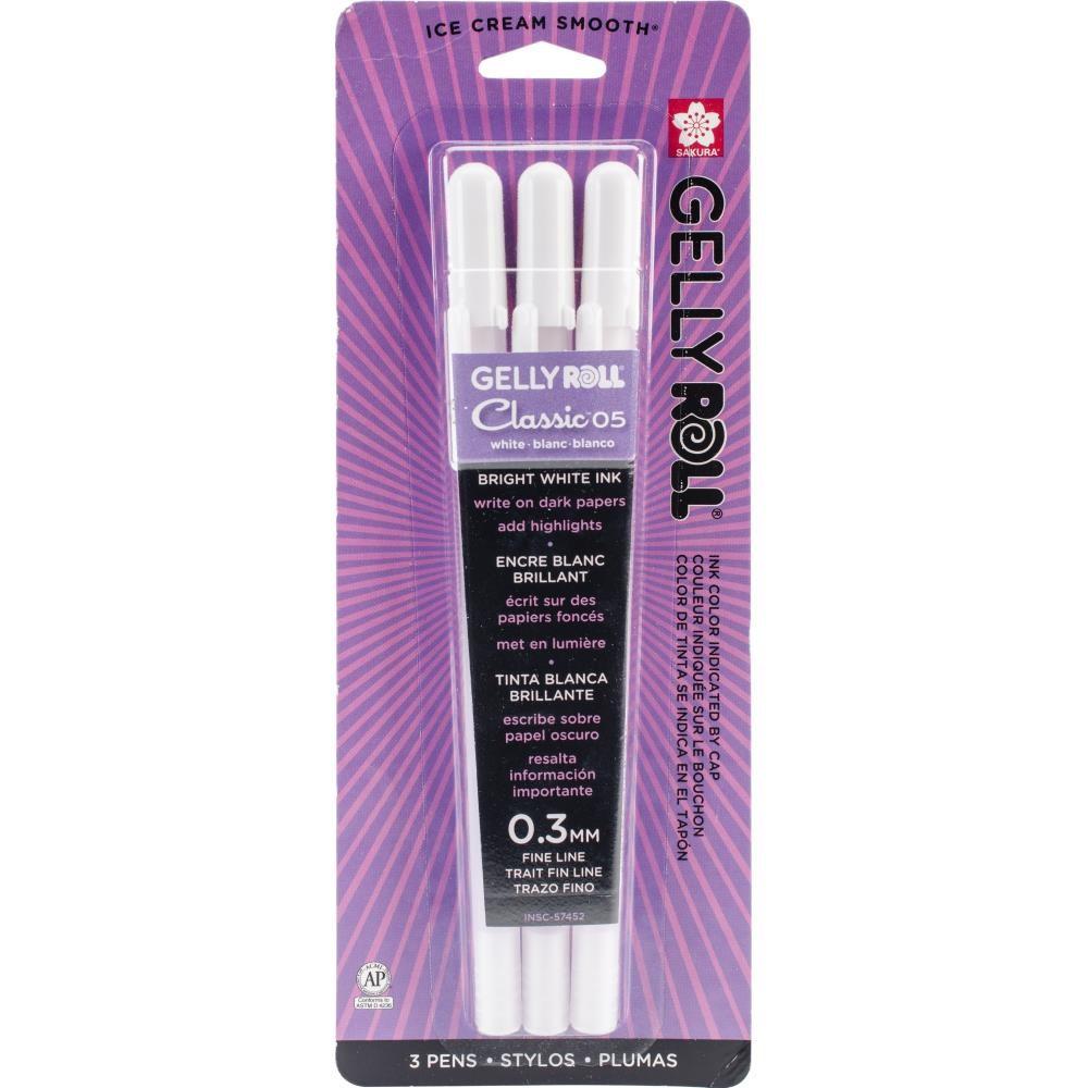 Gelly Roll Pens - White - Set Of 3 - Lavinia World