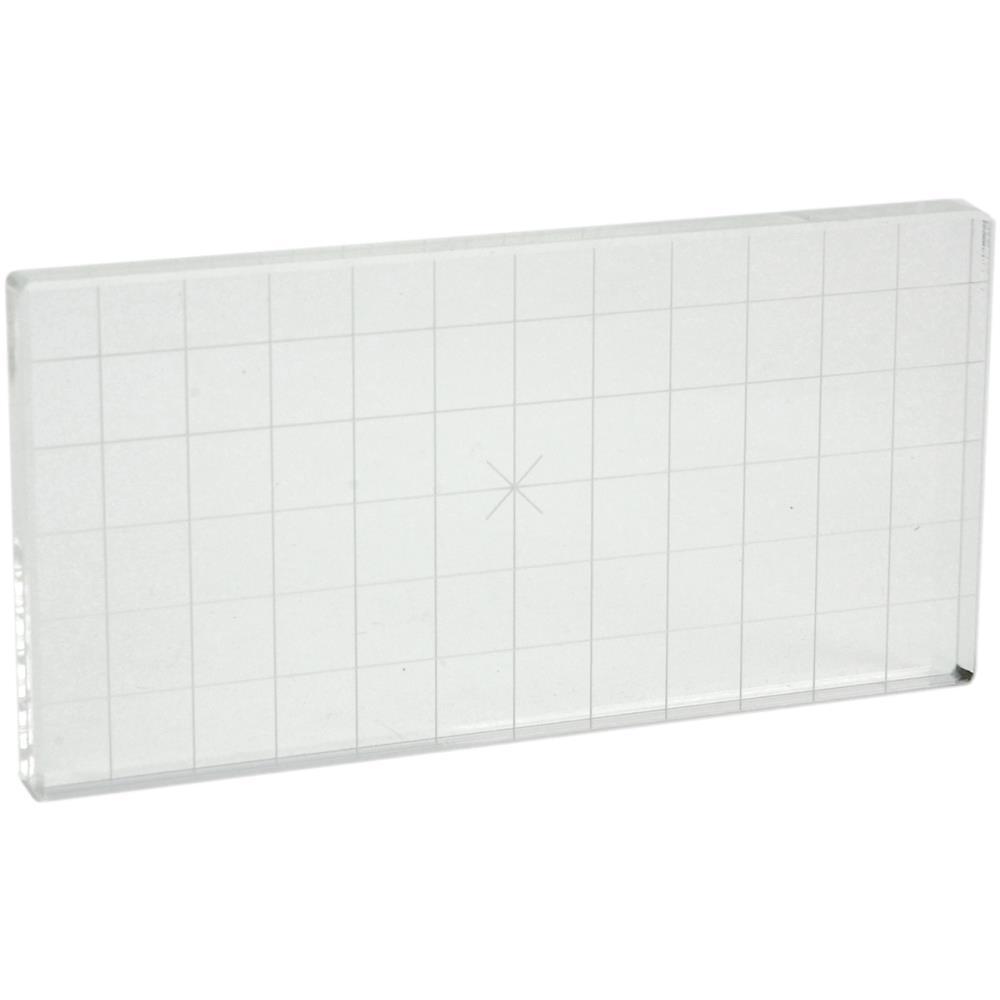 Acrylic Stamp Block W/Alignment Grid - 3" x 6" x 0.5" - Lavinia World