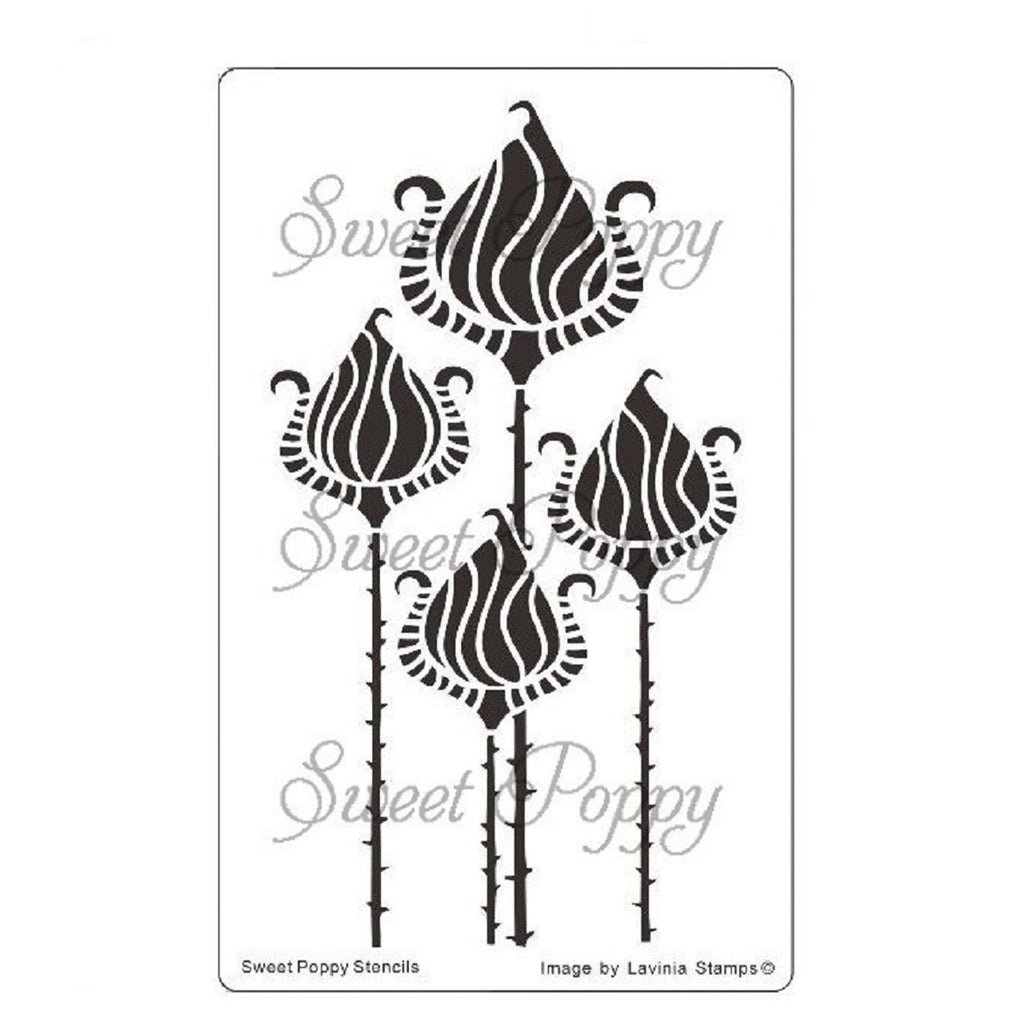 Sweet Poppy - Stencils - Zen Tulips - Fairy Stamper