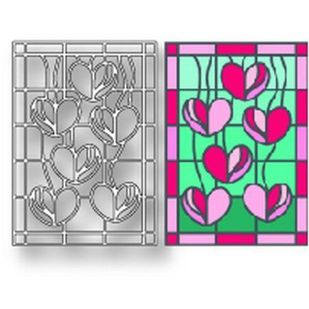 Tutti Designs Dies - Falling Hearts Stained Glass - Lavinia World