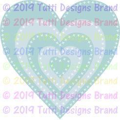 Tutti Designs Dies - Cross Stitch Hearts - Lavinia World