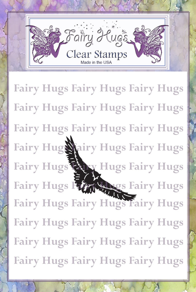 Fairy Hugs Stamps - Flying Owl - Fairy Stamper