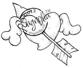 Magnolia Stamps - With Love Collection - Flying Heart #1141 - Fairy Stamper