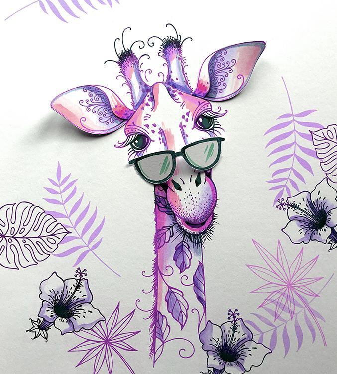 Pink Ink Designs - Stamps - Giraffe - Lavinia World