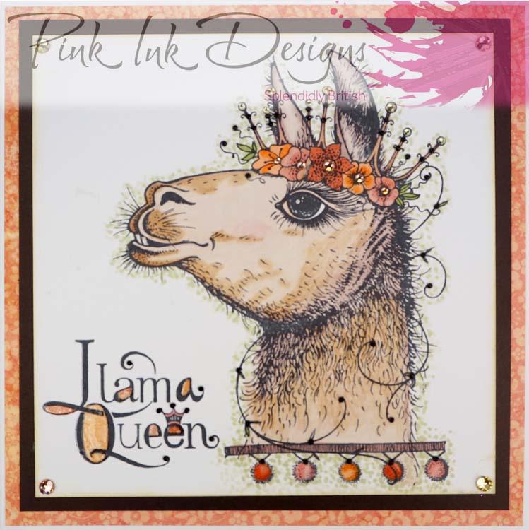 Pink Ink Designs - Stamps - Llama Queen - Lavinia World