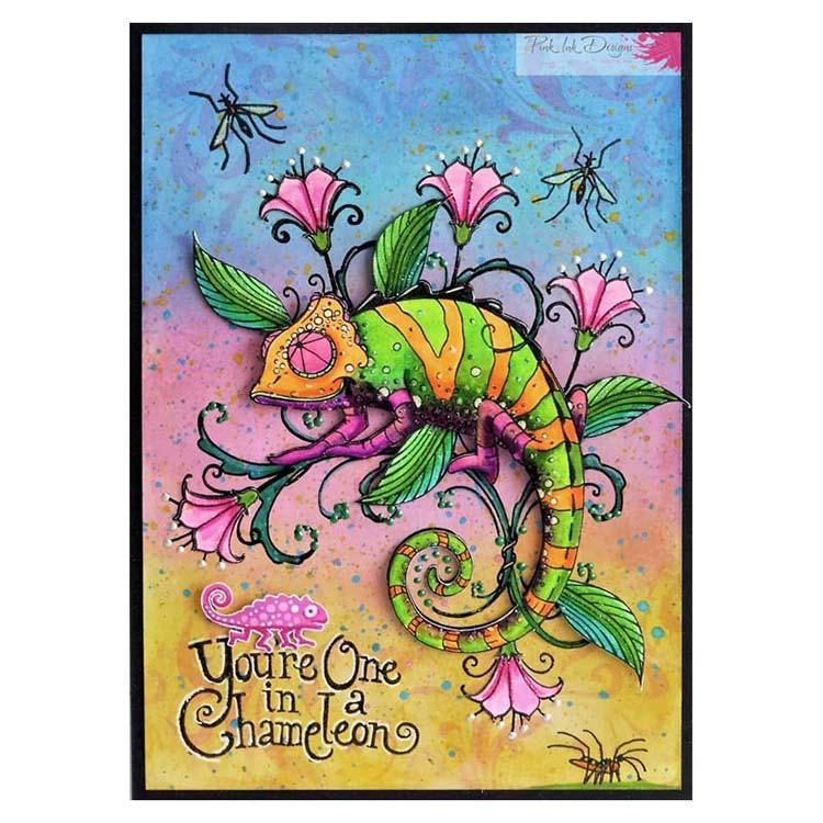 Pink Ink Designs - Stamps - Chameleon - Lavinia World