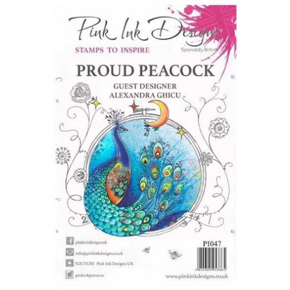 Pink Ink Designs - Stamps - Proud Peacock - Lavinia World