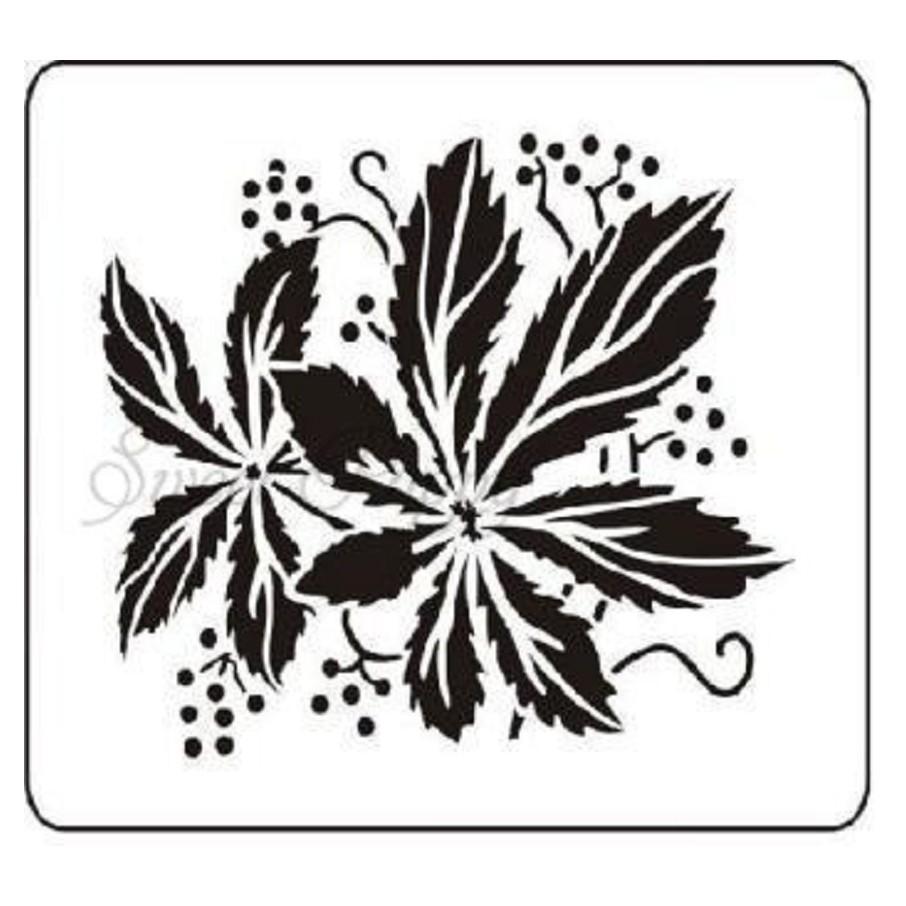 Sweet Poppy - Stencils - Leaves - Fairy Stamper