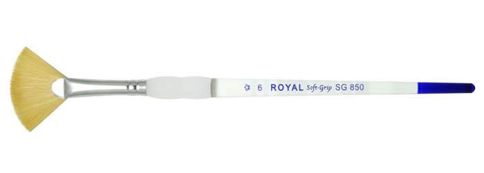 Royal Brush - Soft Grip Fan Brush - Size 6 - Lavinia World